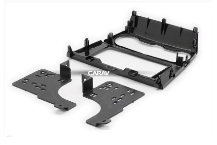 Рамка переходная 2din Subaru Forester, Impreza, 2015+; Levorg, WRX 2014+; Crosstrek, XV 2016+, черный глянец + серебро