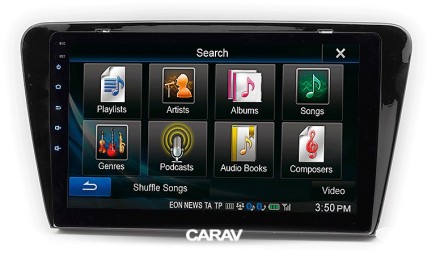 Рамка переходная SKODA Octavia (13+) для дисплея 10 дюймов, глянец