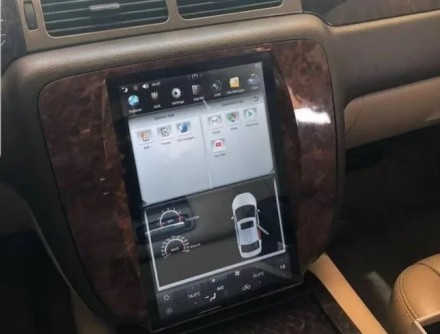 Штатная магнитола в стиле Тесла для Chevrolet Silverado Suburban Avalanche GMC Sierra Yukon (2007-2013) Compass NH