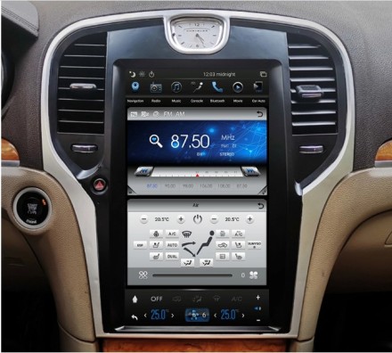 Штатная магнитола в стиле Тесла для Chrysler 300C (2013-2016) Compass NH