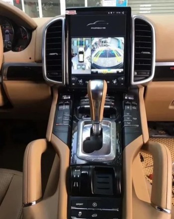 Штатная магнитола в стиле Тесла для Porsche CAYENNE (2011-2015) Compass NH