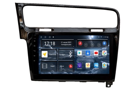 Головное устройство Volkswagen Golf 7 (2012-2017) черный глянец 10 дюймов RedPower 71006