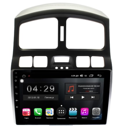 Магнитола для Hyundai Santa Fe 2000-2012 Compas S400 (Топ класс) с 2K экраном