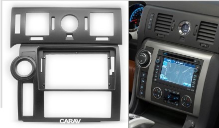 Рамка для установки в HUMMER H2 2008-2009 (черный цвет) для дисплея 9 дюймов