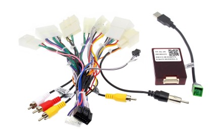 Комплект проводов для установки магнитолы в Toyota 2015+ (основной, антенна, мультируль, CAN, AMP, CAM)
