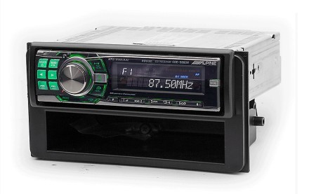 Рамка переходная 1din Toyota Универсальная Черная + карман