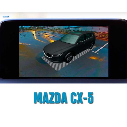 Система кругового обзора 360 градусов с функцией видеорегистратора с выводом изображения на заводское головное устройство. 4 видеокамеры