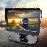 Видеорегистратор-монитор 7 дюймов со встроенной камерой переднего вида и входом М12 для камеры заднего вида на кронштейне