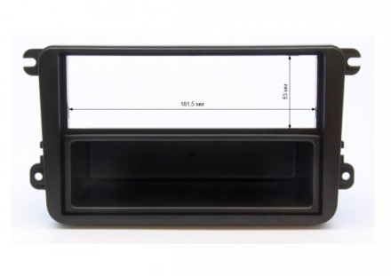 Рамка переходная 1din Volkswagen, Skoda, Seat с карманом 