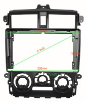 Рамка переходная для Mitsubishi Colt, Colt Plus (2004-2012) Тип2 (Серая) (правый руль) для дисплея 9 дюймов (черн)