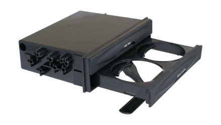 Перчаточный ящик 1din универсальный с выдвижным ящиком и подстаканником