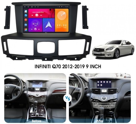Магнитола на Андроид Infiniti Q70 2013 - 2019, M37 2010 - 2013 Compas S400 с 2K экраном под рамку 9 дюймов