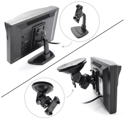 Монитор 5 дюймов с поддержкой AHD с разрешением 1024*600 (IPS) на ножке