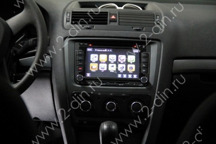 Рамка переходная 2din Skoda Octavia 10+ Конд Графит