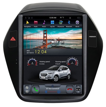 Головное устройство для Hyundai  ix35 (2009-2015, дорестайлинг и рестайлинг) Tesla-Style